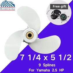 For Yamaha 2 4 5 f4 f5 f6 Outboard Propeller 7 1/4x5 1/2 Aluminum Alloy Boat Motor Screw Ship Marine Engine 3 Blade 9 Spline
