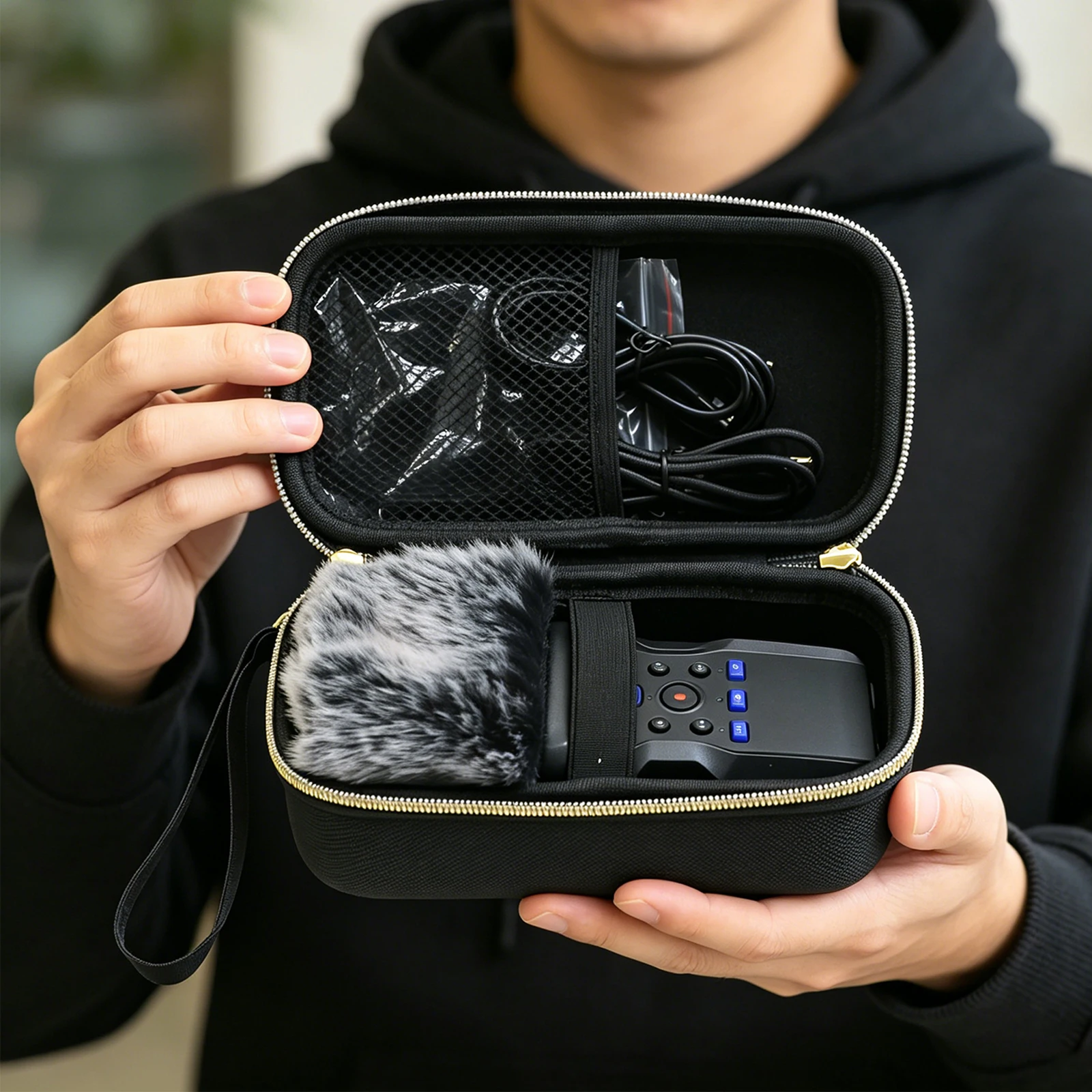 For Zoom H4essential Shockproof EVA Hard Case Wear Resist Portable Protective Carrying Case for Studio Carring