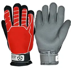 1Pair Non-slip Goalkeeper Gloves New PU Professional Football Soccer Goalie Gloves Child Kids Thicken Latex Glove Color Random