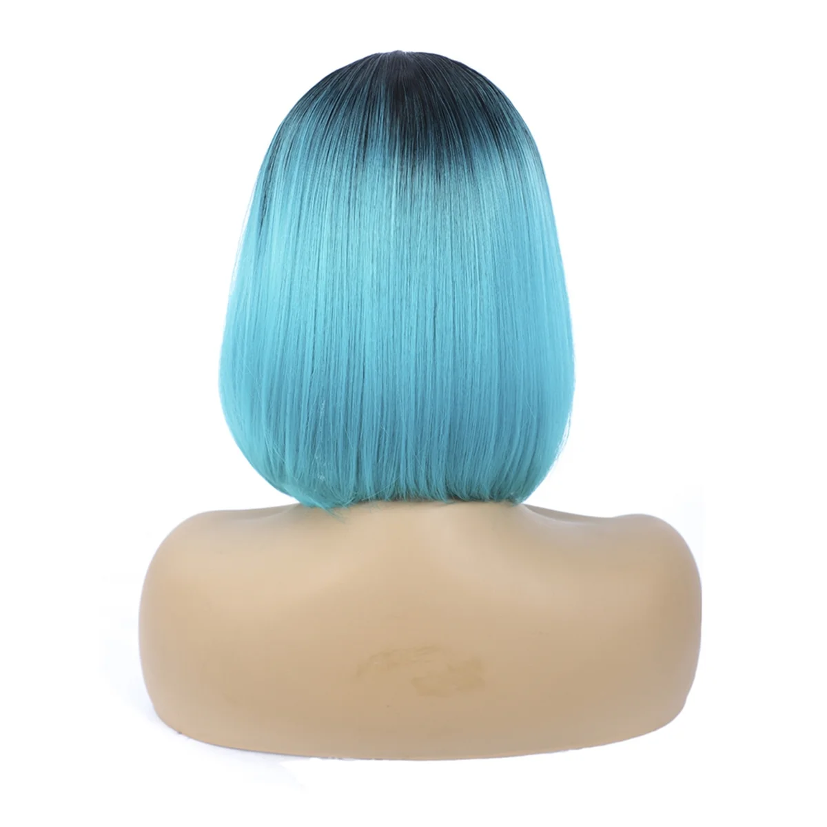 Fashion Wig Short Hair Middle Parted Color Chemical Fiber High Temperature Silk Ladies Wig Covering,G