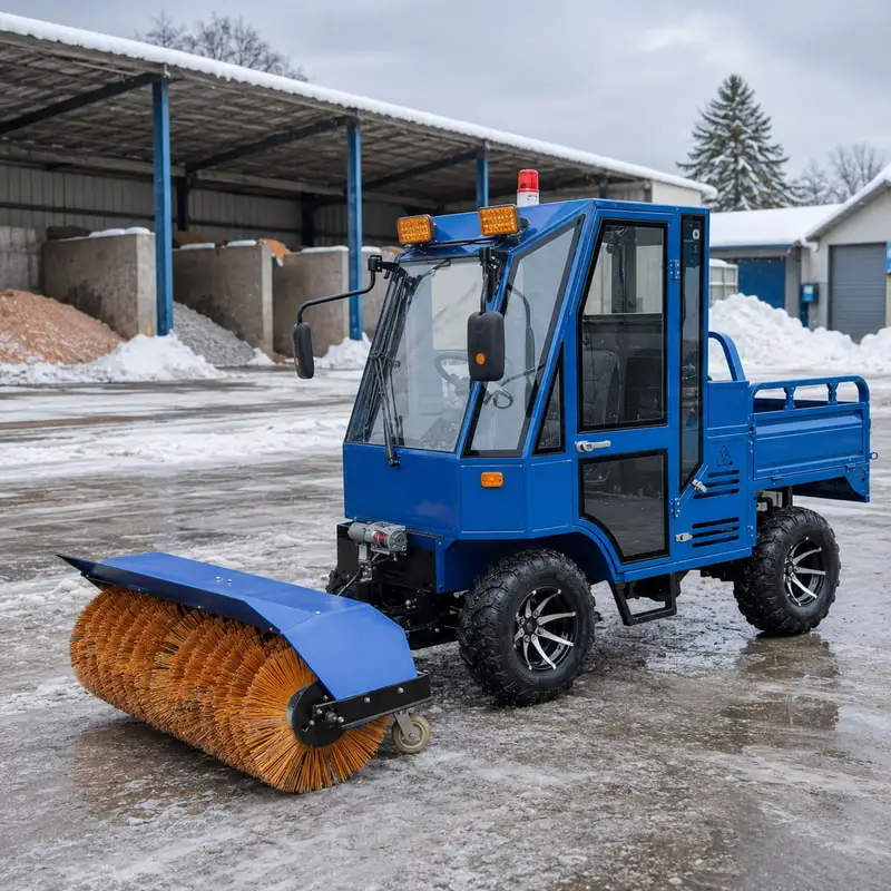 Snow Sweeping Machine Built for Outdoor Winter Cleaning Customized Rugged Municipal Snow Sweeper for Facility Grounds