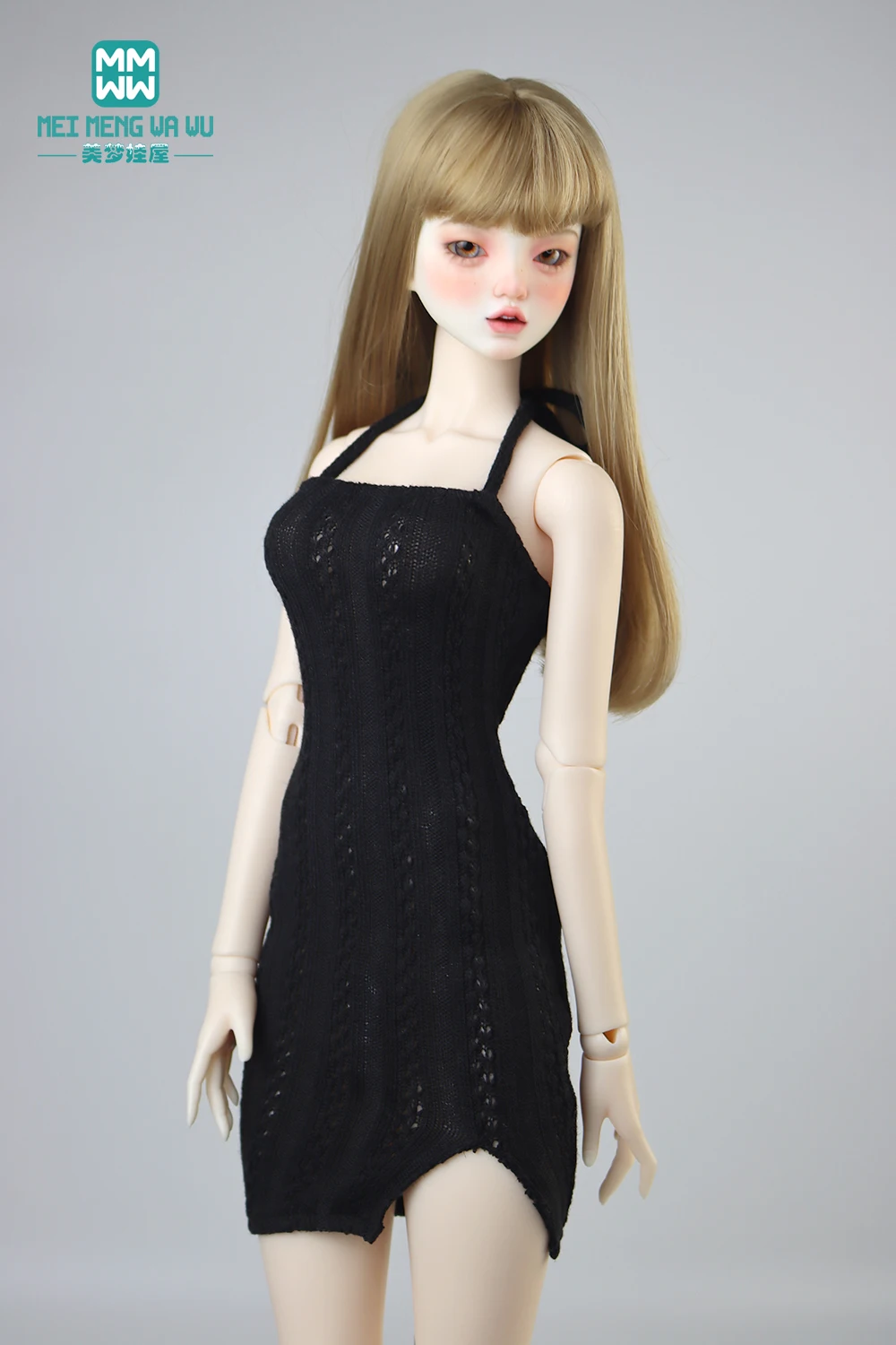 

Fits 43-60cm 1/3 1/4 DD SD BJD Doll Clothes Fashion Knitted Sundress Gray Pink White