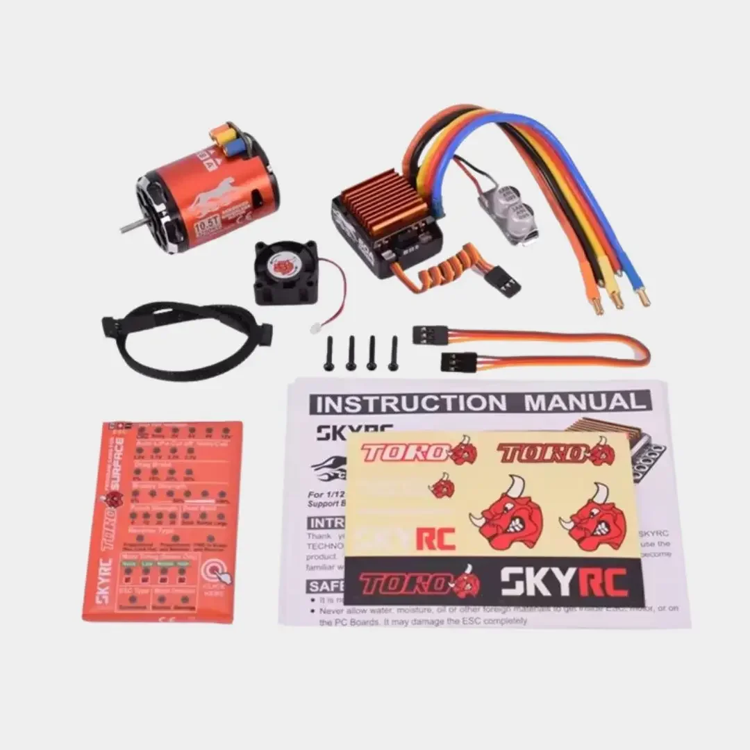 SKYRC Cheetah 1/10 CS60 60A Sensored ESC with 8.5T-21.5T Brushless Motors (4000KV-1600KV) for high-performance RC cars