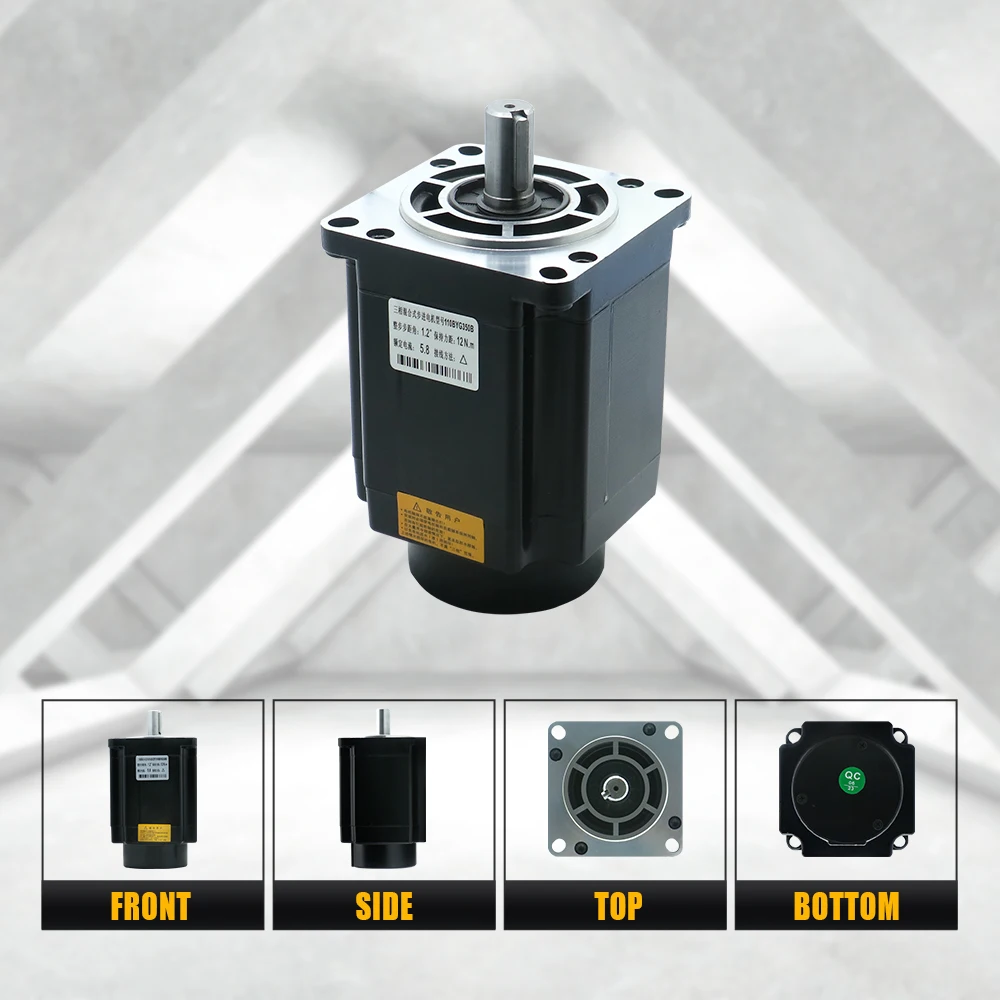 HLTNC Nema42 110mm 110BYG350 8Nm 12N 16N 20Nm 3 Phase Stepper Motor With HB3722MA Hybrid Engine Control Driver For CNC Engraver