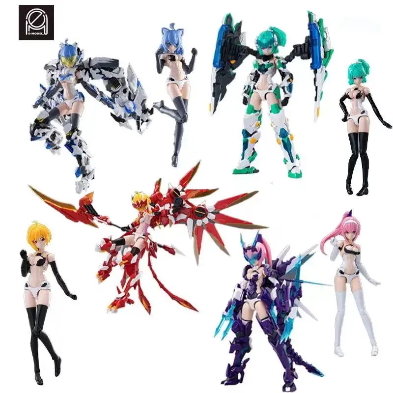 

Original E-MODEL ATKGIRL Four Holy Beasts Green Dragon White Tiger Suzaku Xuanwu Toys Mecha Girl Action Figure Assembled Model