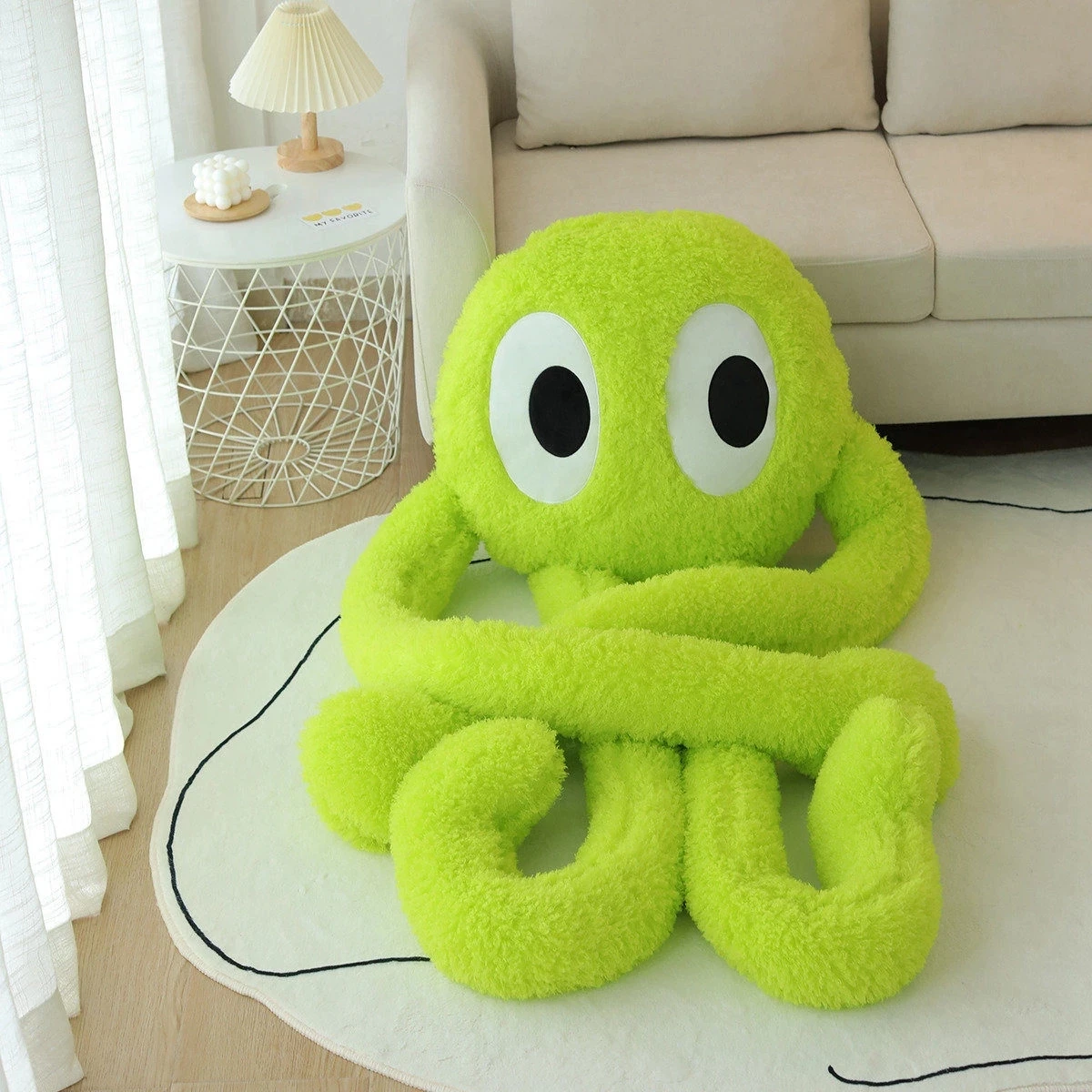 100cm Giant Swag Ferry Green Alien Monster Plush Toys Cute Stuffed Long Arms Legs Octopus Throw Pillow Anime Kawaii Room Decor