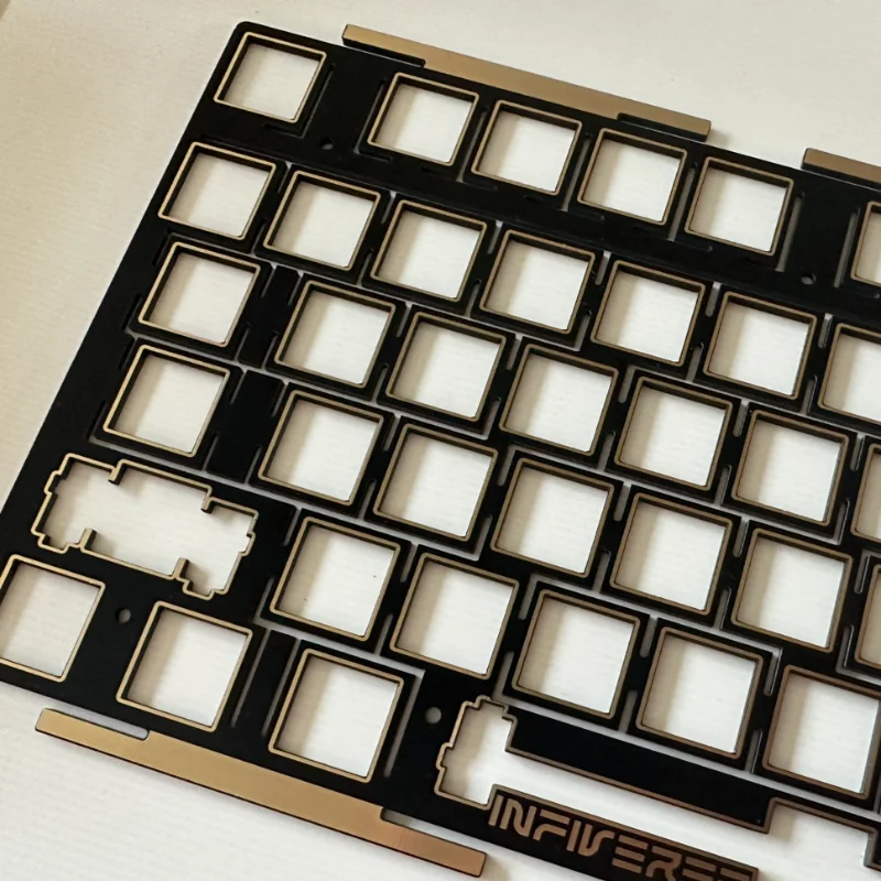 

INFIVERSE Infi75 Positioning Board for Mechanical Keyboard DIY Black Core FR4 Immersion Gold Gaming Keyboard Positioning Plate