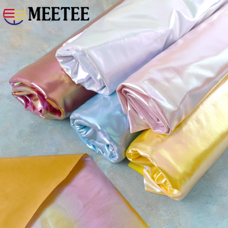 

45*145cm Colored Elastic Fabric Glitter Spandex Stretch Cloth Stage Wedding Dresses Decoration Fabrics DIY Sewing Accessories