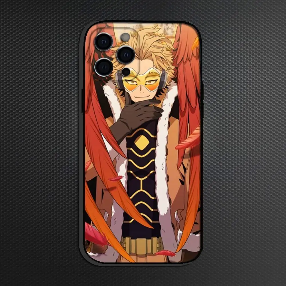 Etui na telefon M-My Hero Hawks do iPhone 16,15,14,13,12,11 Plus,Pro Max, inne miękkie czarne etui