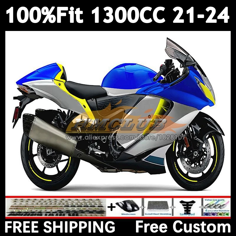 Injection Body For SUZUKI Hayabusa GSXR 1300 CC 2021 2022 2023 2024 40No.13 blue stock GSXR-1300 GSXR1300 21 22 23 24 Fairing