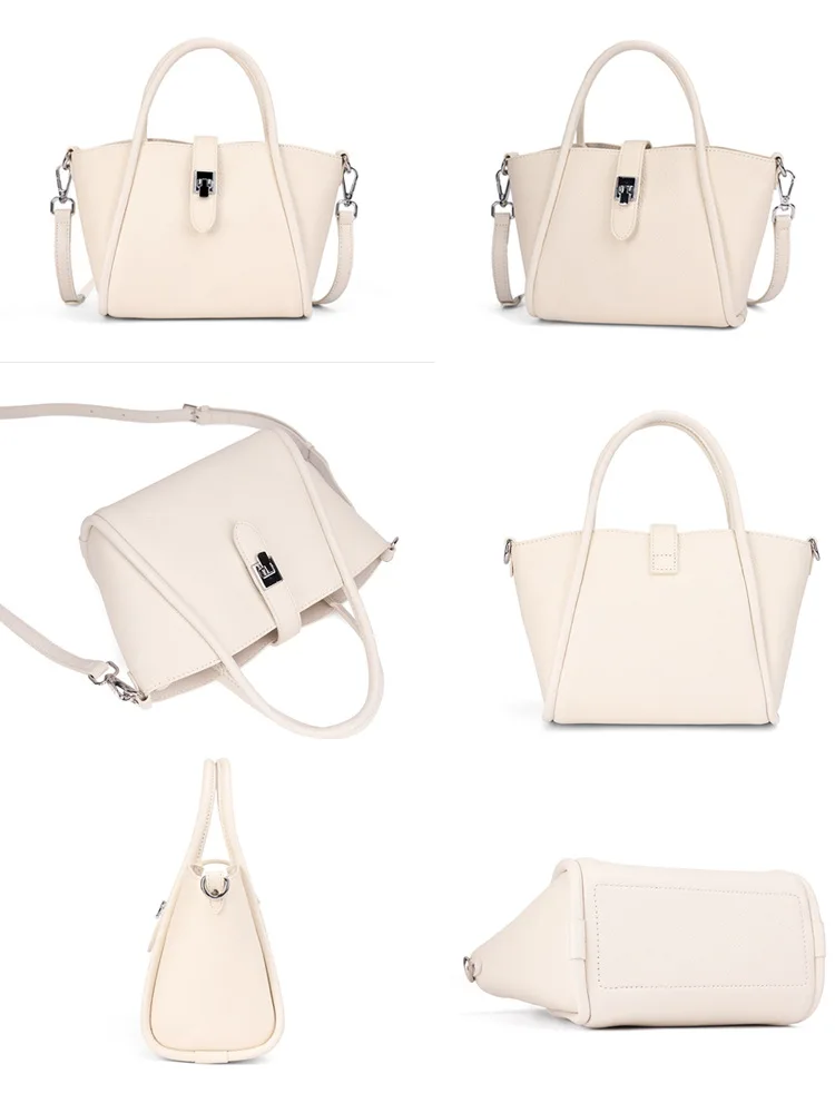 New Fashion Women’s Handbag Genuine Leather Commuter Bag Large Capacity Full-grain Leather Versatile Simple Women Shoulder Bag - view 4