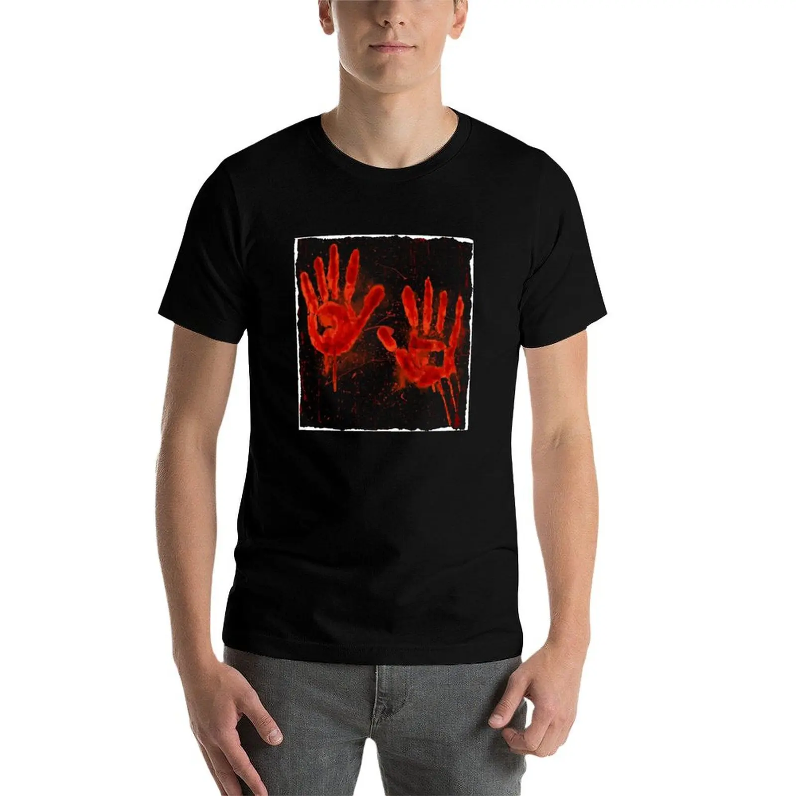

Bloody hands T-Shirt cotton tshirt 100% t shirts for man pack white printed t shirts for man T-Shirt