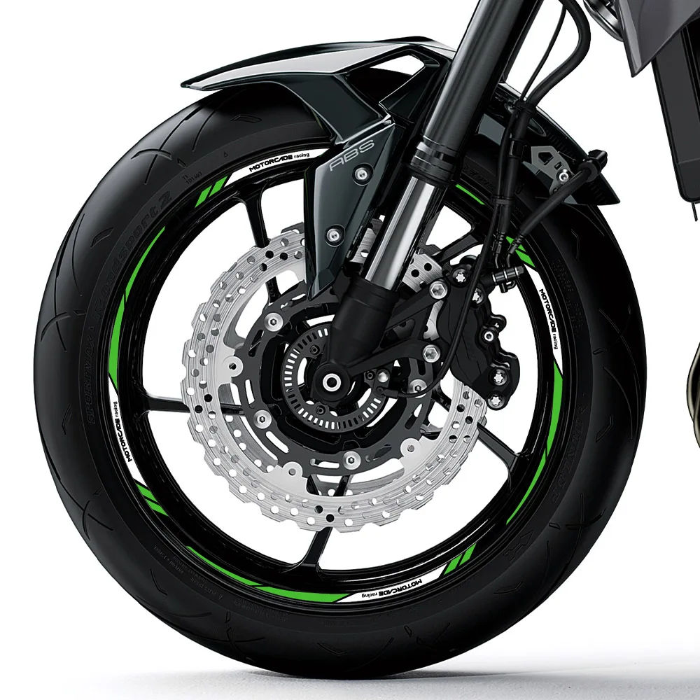 Motorcycle Wheel Sticker Rim Decal Tape Accessori For z750 z800 z650 h2r z900 z1000 Ninja 300 w800 z400 Zx6r Versys