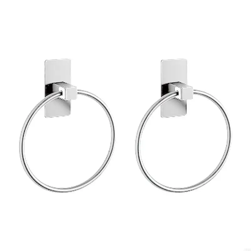 Industrial Strengthes Adhesive Mounting Towel Rings Smooth Surfaces Only 2Pcs JOMD