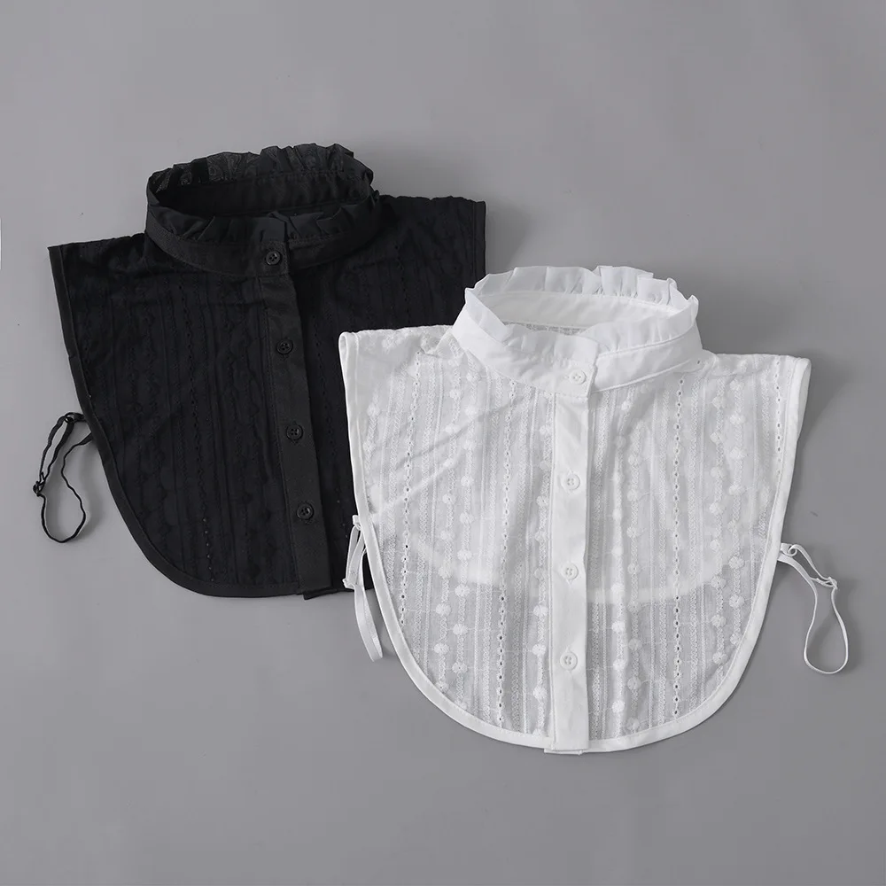 New Autumn and Winter Collection with Versatile Interior Fake Collar Decoration, Ruffle Edge Stand Collar, Pure Cotton Decoratio