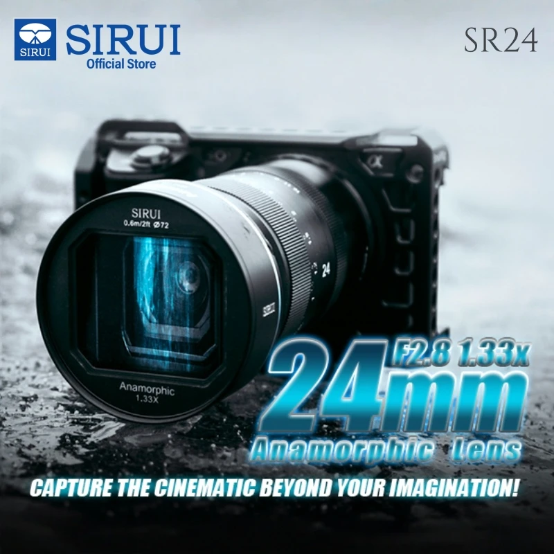 

SIRUI 24mm 1.33x APS-C Anamorphic Lens F2.8 Fast Aperture Lens For Sony E Nikon Z Canon RF EF-M FujiFilm XF L M43 Mount Camera