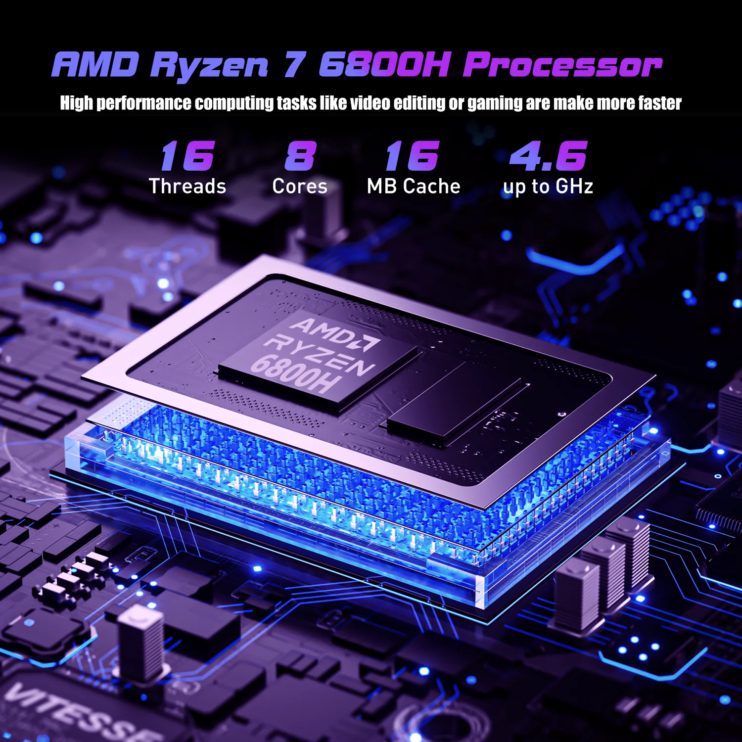 كمبيوتر محمول ACEMAGIC RX16 AMD Ryzen 7 6800H مقاس 16 بوصة فائق النحافة 4400 مللي أمبير في الساعة 16 جيجابايت LPDDR5 رام 512 جيجابايت روم ويندوز 11Pro BT5.2 واي فاي 6 نوت بوك