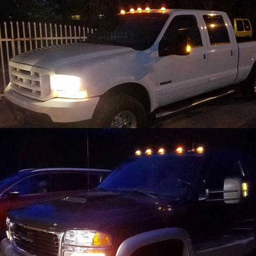 Imagen 2 del producto Juego de luces LED ámbar para techo de cabina, 5 piezas, para Ford F250, F350, F450, 1999-2016, cubierta amarilla