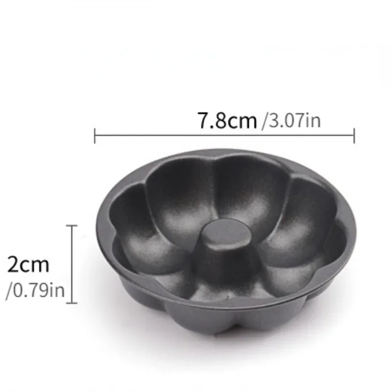 1pc,Individual donut Mold Mini Pumpkin Lace donut mold Household round hollow cake baking mold