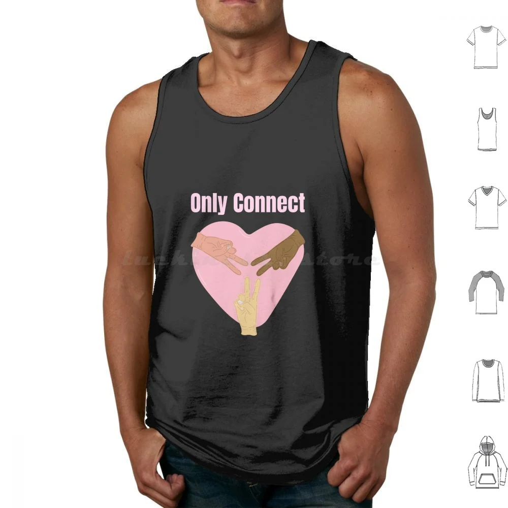 Only Connect Tank Tops – débardeurs imprimés en coton, paix, amour, amitié, égalité, unité, non-discrimination, nations, races du monde entier