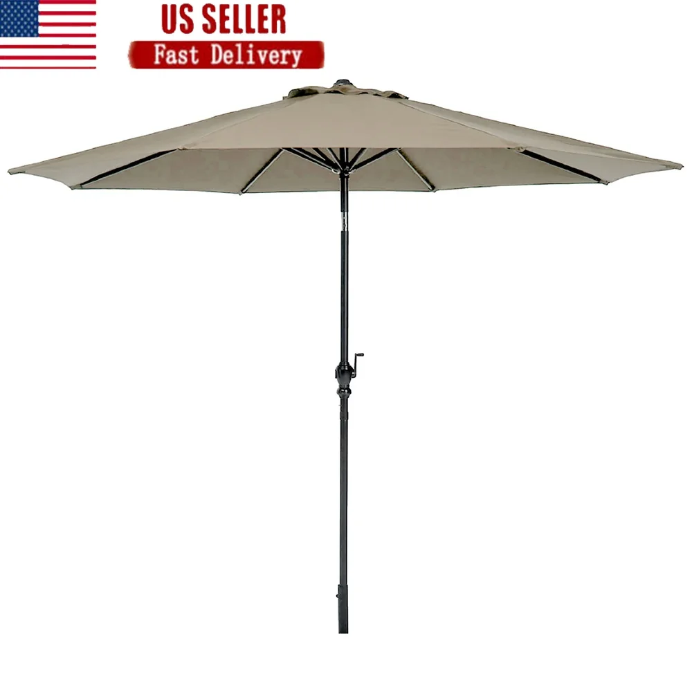 9ft-round-tilting-patio-umbrella-fade-resistant-crank-handle-lightweight-aluminum-frame-adjustable-sun-protection-outdoor-shade