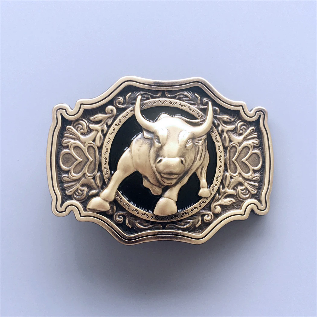 hebilla-de-cinturon-de-laton-solido-western-bull-buckle-bs008