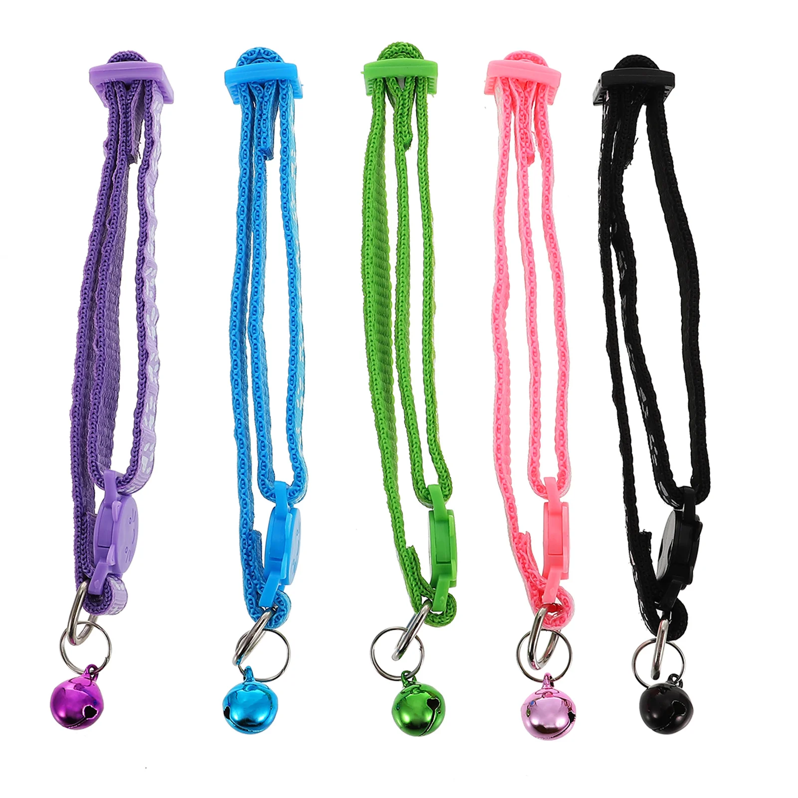 

5 Pcs Cat Collar Wear-resistant Accessory Bell Decor The Adjustable Kitten Decorative Supply Nylon