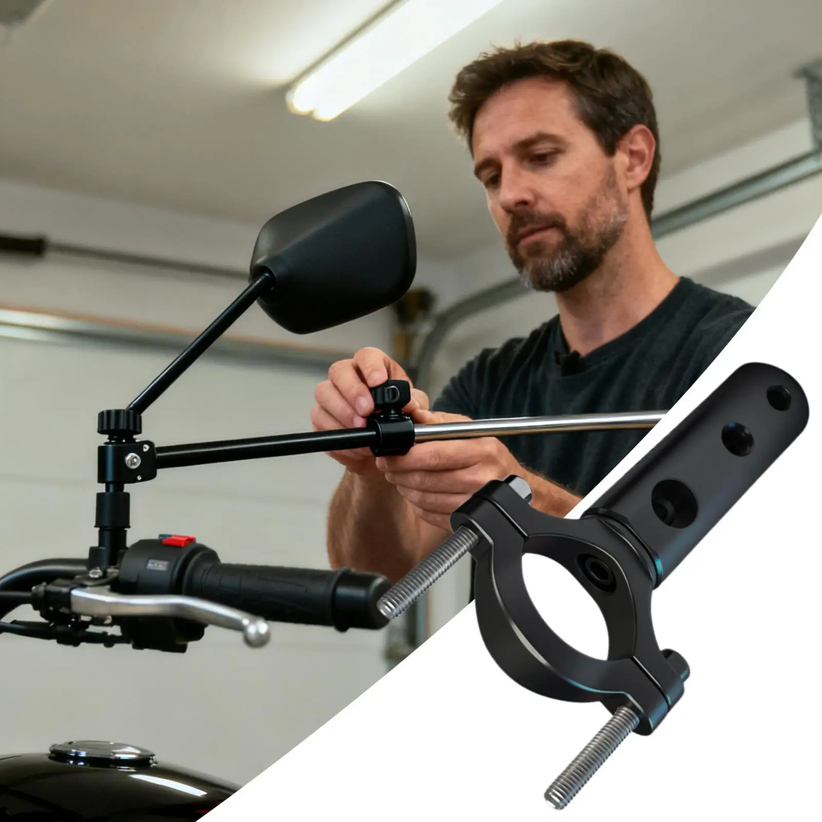 

Удлинитель зеркала заднего вида, легкий держатель из алюминиевого сплава, удлинитель зеркала заднего вида, держатель для езды на скутере