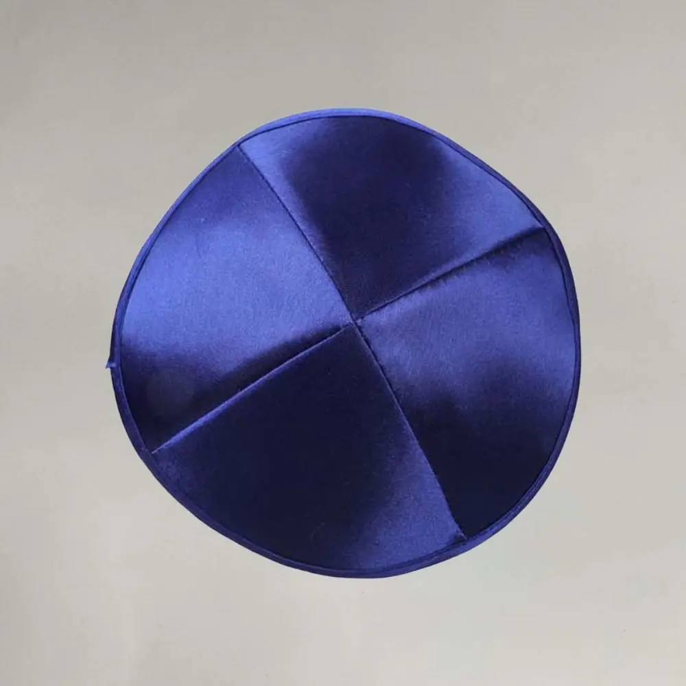 Premium Satin Silk Dome Cap Solid Color Soft Smooth Small Skullcap Lightweight Four Panels Retro Top Hat Holiday Party