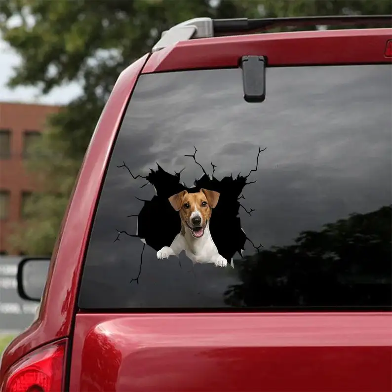 Jack Russell Decal - fits cars, Windows, Laptops and any smooth surface, Jack Russell Stickers, Pet Stickers, Custom Jack Russel