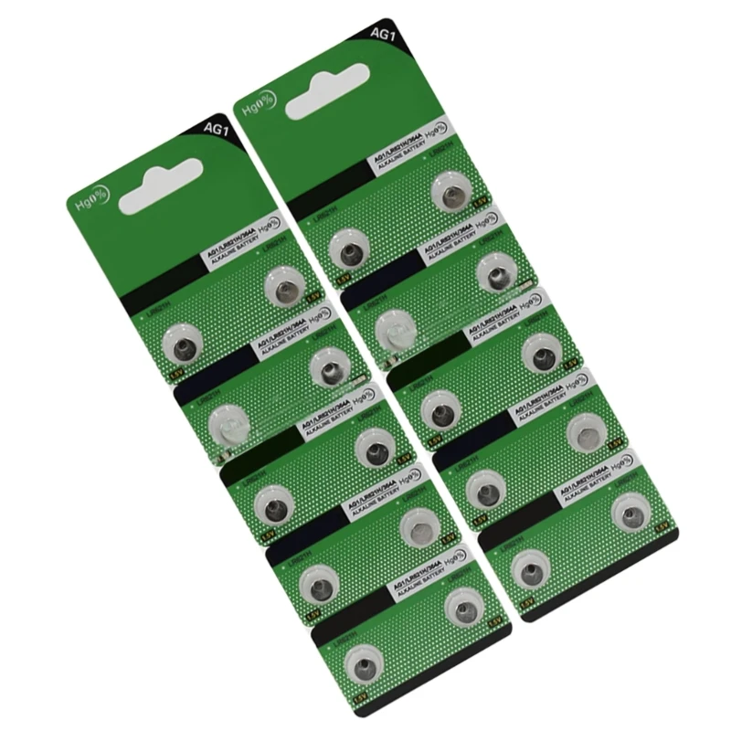10 قطعة/20 قطعة AG1 LR621H بطاريات زر عالية السعة لإمدادات الطاقة الفعالة