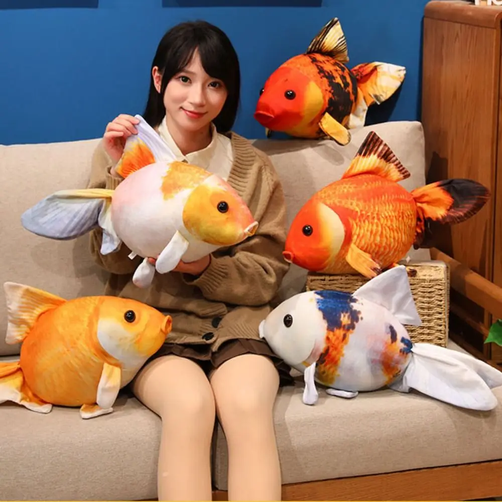 

Мягкие игрушки с имитацией золотой рыбки, плюшевые игрушки, обнимающие подушки, зеленая мультяшная рыбка, мягкая кукла, мультяшная мягкая