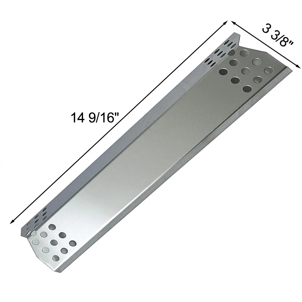 Set of four stainless steel fireguard panels compatible with grills 7200697 7200830H for improved heat distribution