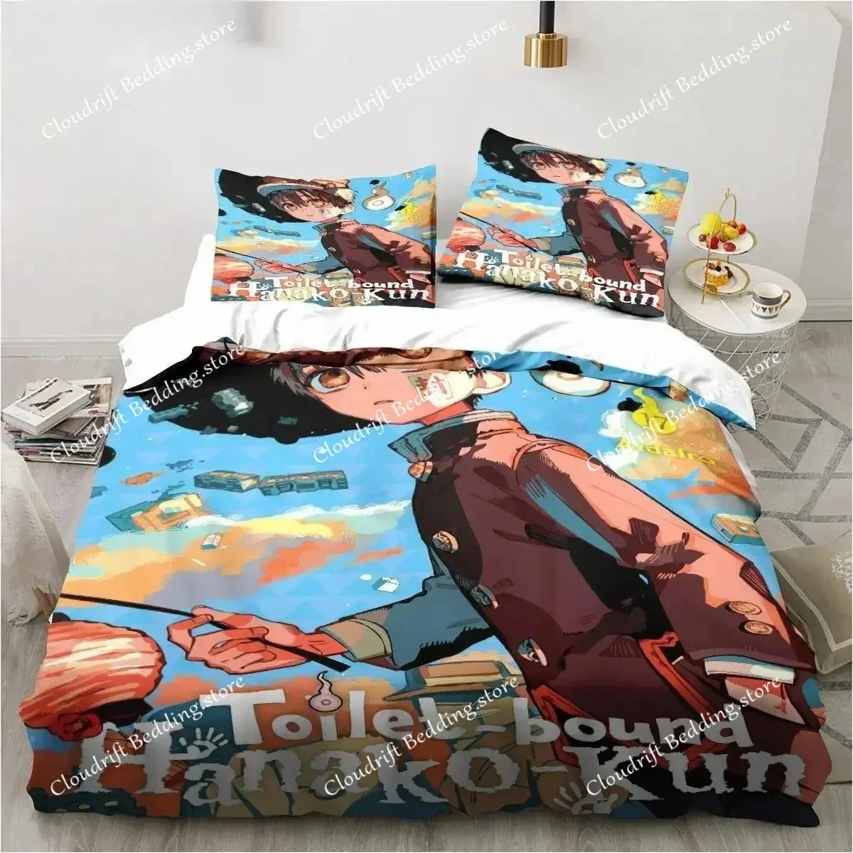Anime Toilet-Bound Hanako-kun 3D Printed Bedding Set Duvet Covers Pillowcases Comforter Bedding Set Bedclothes Bed Linen026