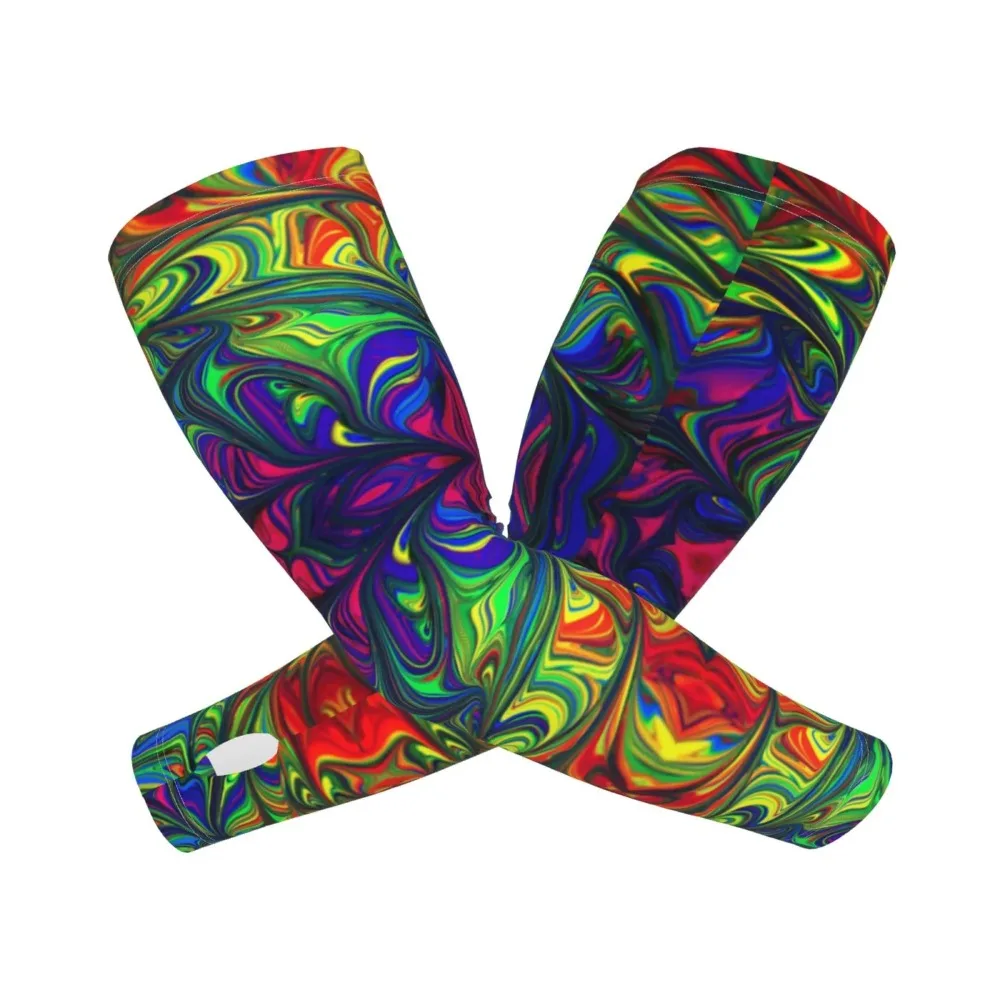 Rękawy naramienne Pride Rainbow UV Sun Protection - Chłodzące rękawy naramienne kompresyjne - Rękawy naramienne sportowe i UV dla mężczyzn i kobiet