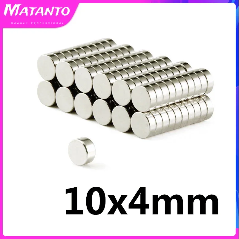 

10/20/50PCS 10x4mm Neodymium Magnet Super Strong Powerful Magnets Permanent Small Round Magnet