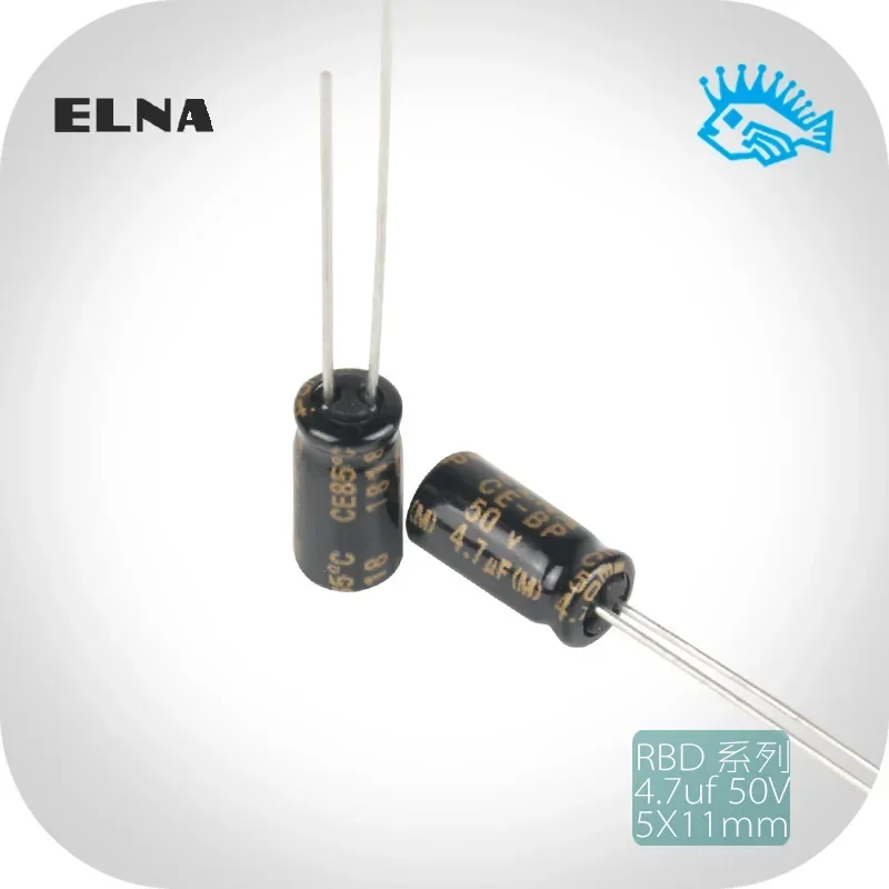 10 unidades ELNA 50V4.7uF CE-BP RBD Febre Áudio Capacitor eletrolítico não polar 5x11mm