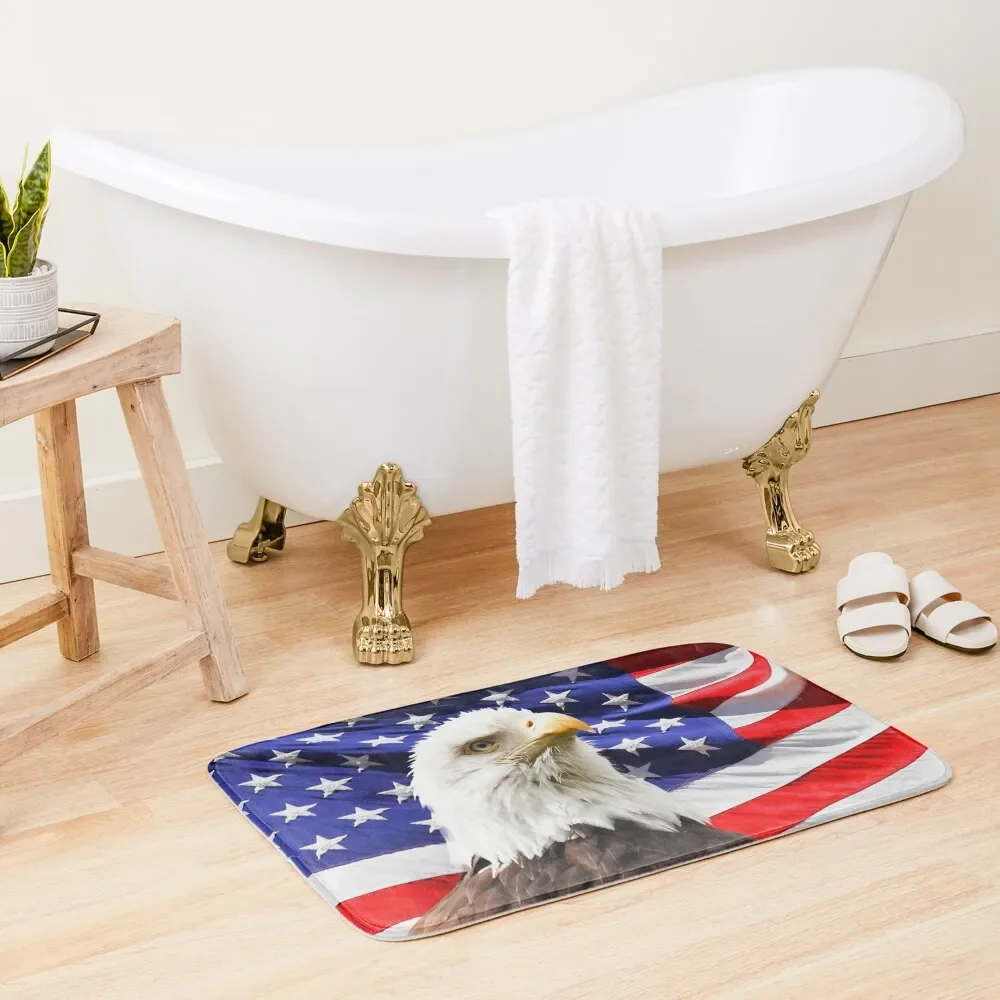 

American Bald Eagle Flag Bath Mat Entrance Doormat House Entrance Bathroom Deco For Hallway On The Floor Mat