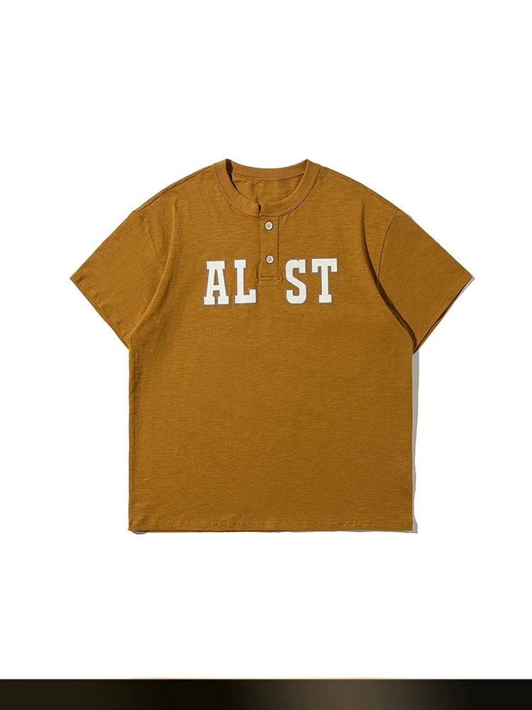 

Новая летняя мужская футболка Nted в этническом стиле с воротником Хенли, из бамбукового хлопка, с ретро-принтом, свободного кроя, повседневная, с коротким рукавом