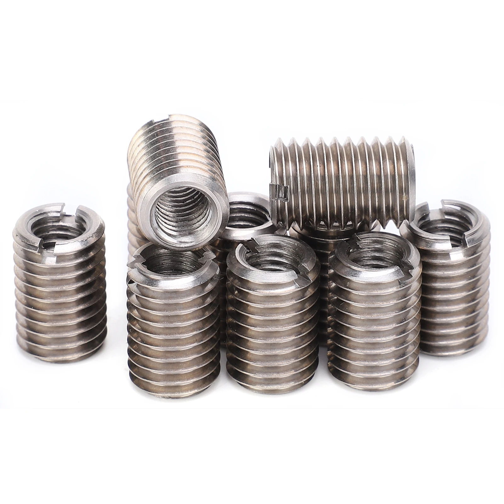 303 Stainless Steel Slotted Repair Nut Reducer Nut Stainless Steel Repair Sleeve M8 Female and M12 Male Thread Conversion
