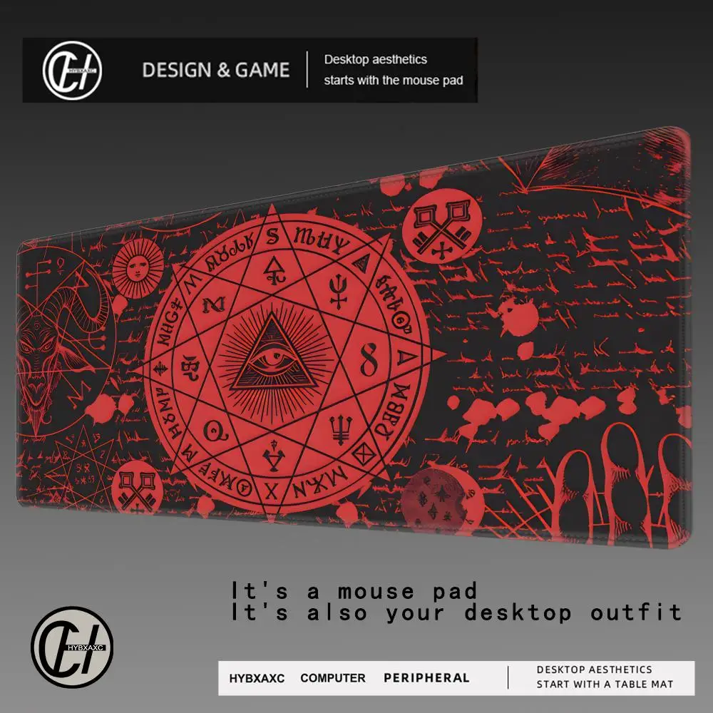 Vintage Gothic Alchemy Extended Mouse Pad – XL Oversized Desk Pad with Stitched Edges, Non-Slip Mat for Gamers and Home Office