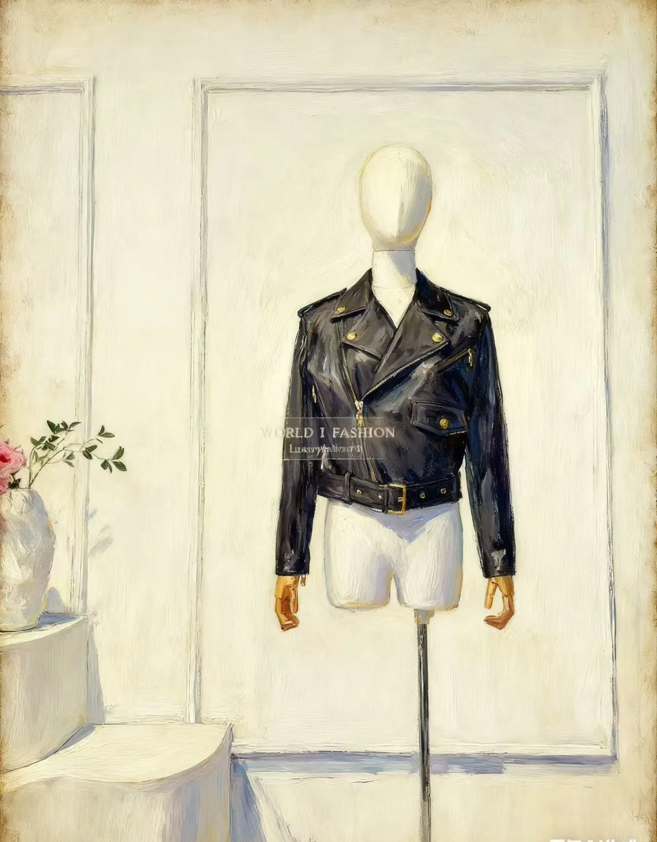 

2025 Новая модная зимняя одежда, черная кожаная куртка с длинными рукавами и лацканами, топы