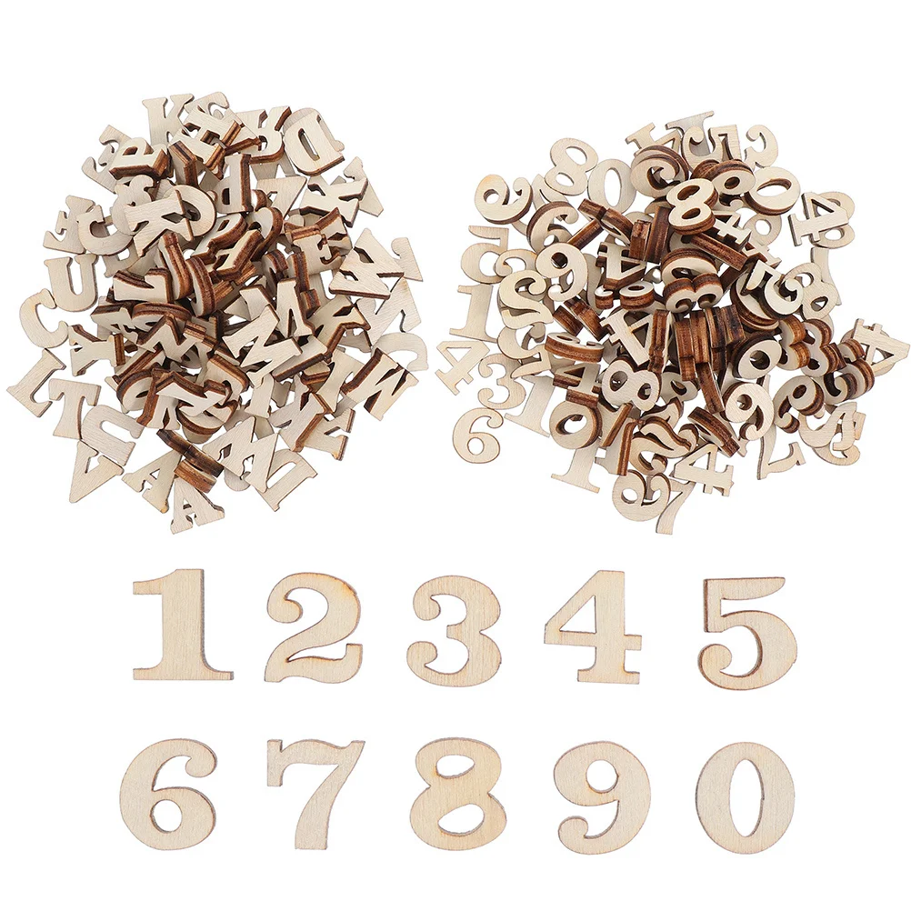 

1 set 1 Set Wooden Alphabet Letters Numbers For Kids Unfinished Wood Learning Montessori Educational Wooden Numbers Crafts Small
