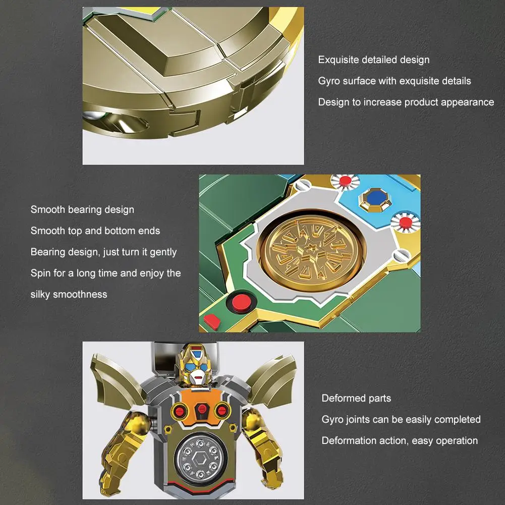 Creative Mechanical Deformed Robot Fidget Toy - Hand Spinner Gyro Antistress Sensory Toy for Adults Anti-Anxiety Fidget