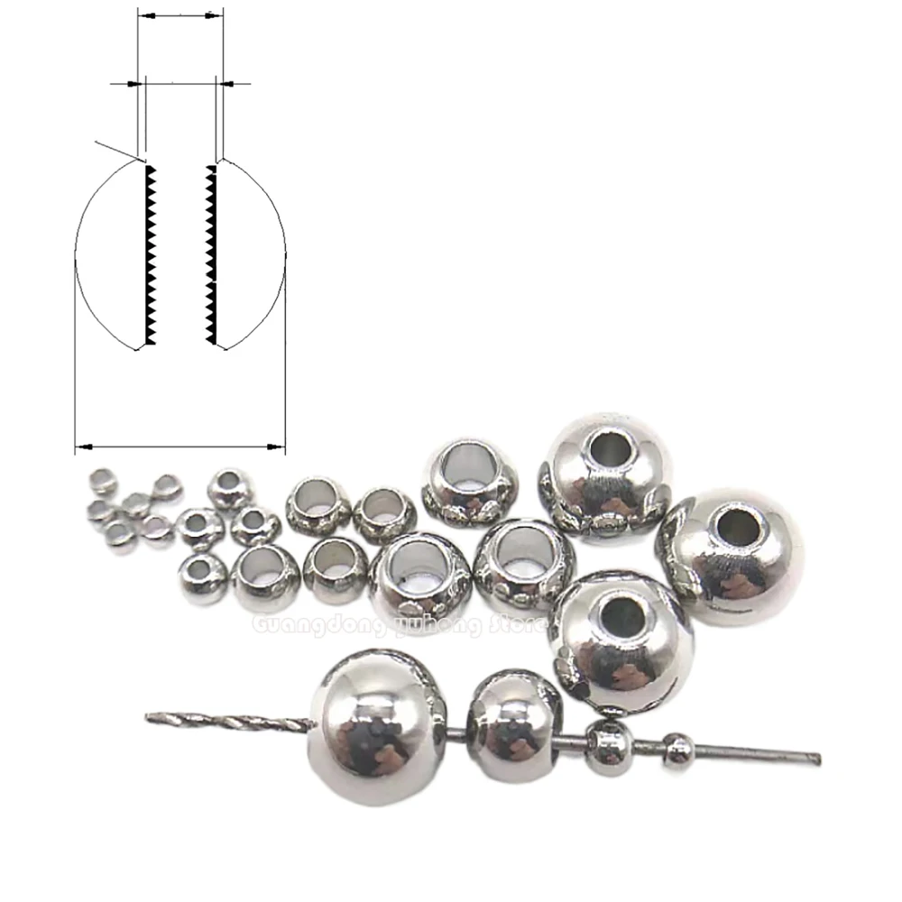 Metric Thread 304 Stainless Steel Beads Balls Through Holes with Thread M3 M4 M5 M6 M8 M10 M12 Outer Dia 6-35mm Locking Nut Ball