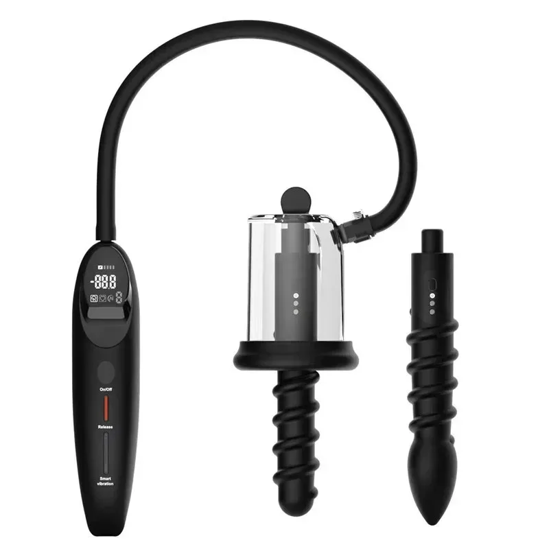 Electric Vibration Sucking Anus Rosebud Pump Vibrating Butt Plug Vacuum Sucker Male Prostate Massager Tool Anal Sex Toys For Men