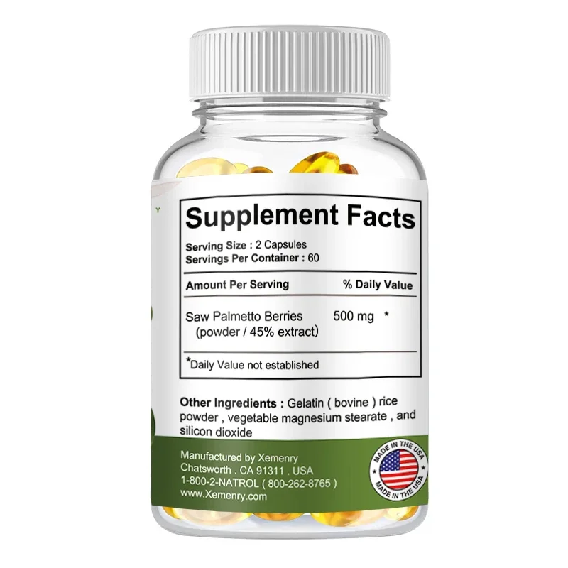 Saw Palmetto Extract Capsules - Prostate Health Supplement ,Urinary Tract Support,Promotes Prostate Health - Image 2