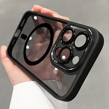 Luxusní magnetický kovový ochranný kryt s čočkou pro iPhone 17 Air 16 15 14 13 12 11 Pro Max Plus s bezdrátovým nabíjením 8 nejlepší prodej luxusní pouzdra na iPhone - №7