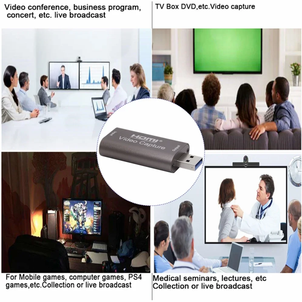 4K HDMI-متوافق مع بطاقة التقاط الصوت والفيديو بطاقة التدفق التقاط USB 3.0 2.0 بطاقة المنتزع صندوق مسجل ل PS4 لعبة كاميرا DVD