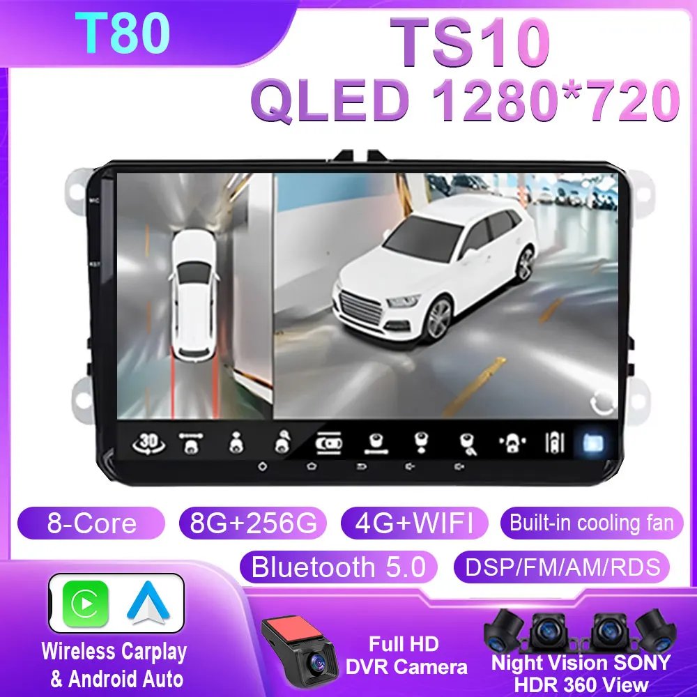 Voor Volkswagen VW Caddy 2011 2012 2013 2014 2015 2016 2017 2018 Android Auto Video Navigatie Auto Radio Multimedia Speler QLED